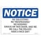 Signmission OSHA Notice Sign, 10" H, 14" W, Aluminum, No Soliciting! No Trespassing! No Kidding! Sign, Landscape OS-NS-A-1014-L-14843 - alternate 1
